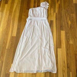 Dessy Girl Tan One Shoulder Dress Size 12